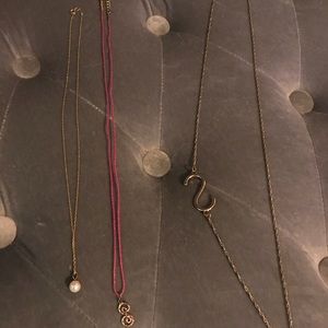 Lot of three necklaces, costume jewelry